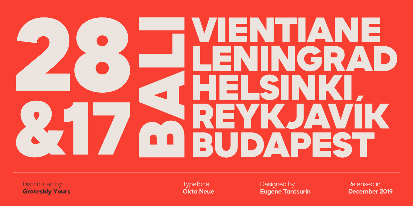 Пример шрифта Okta Neue Bold Italic